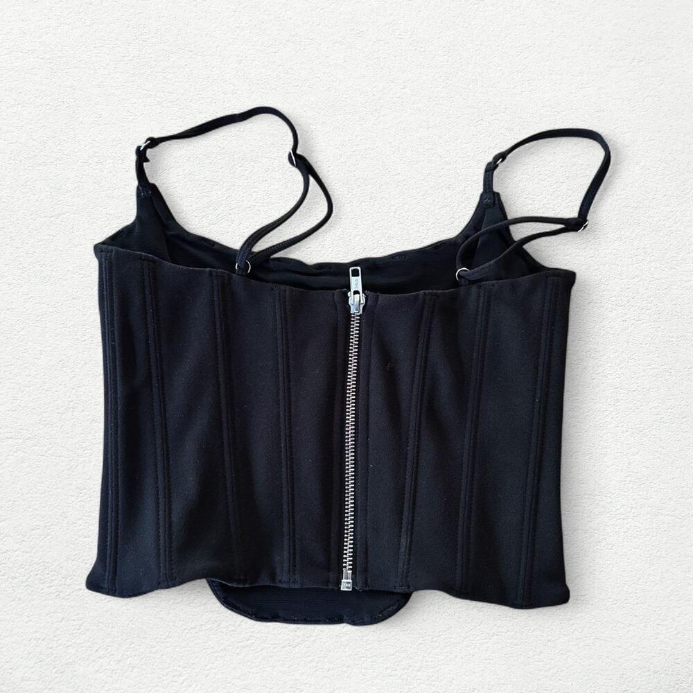 White Fox Boutique "Living It Large" Corset Bustier Tank Top in Black - Picture 3 of 8
